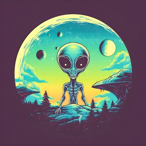 Fondo De Vector De Espacio Extraterrestre Foto Premium