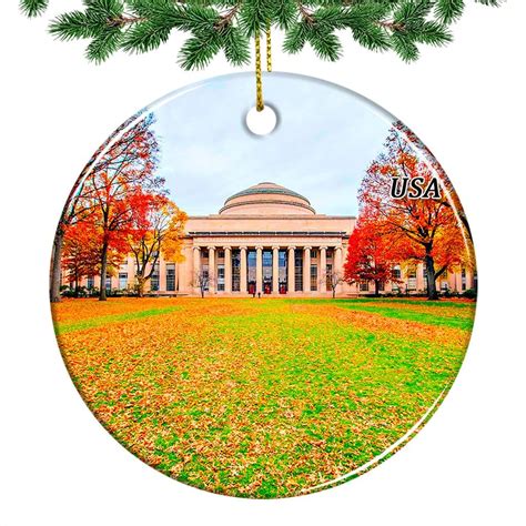 Usa Boston Massachusetts Institute Of Technology Christmas Ornament 2022 Hanging