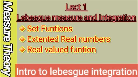 Measure Theory And Lebesgue Integration Intro To Lebesgue Integration