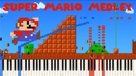 Super Mario Medley Piano Tutorial Synthesia Piano Man YouTube