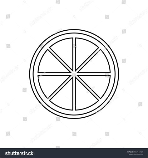 Orange Fruit Slice Line Art Vector Stock Vector (Royalty Free) 1967147101 | Shutterstock