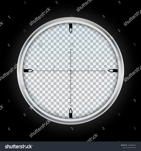 Sniper Crosshair Icon Realistic Illustration Sniper Stock Vector ...