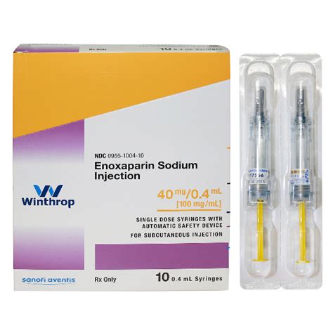 Enoxaparin Sodium 40mg04ml Rx Products