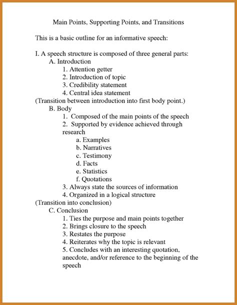 Informative Essay Outline Sample