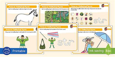 Grade 2 Phonics Str Modelling Dough Playmats Twinkl