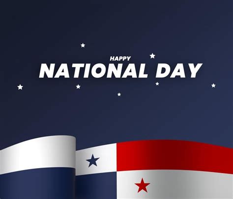 Premium Psd Panama Flag Element Design National Independence Day