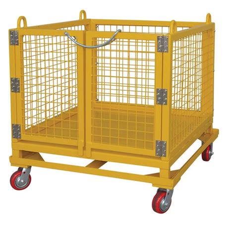 Durolla Heavy Duty Cage Bin Trolley With Hinged Doors 1 Tonne Capacity