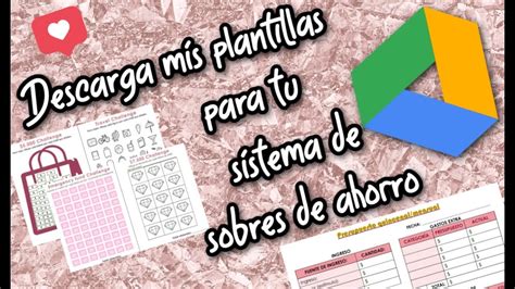 DESCARGA MIS PLANTILLAS DE AHORRO GRATIS FÁCIL TUTORIAL Y LINK