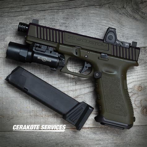 Zev Tech Modified Glock Gen Trilo Full Od Green Pistol Magwell