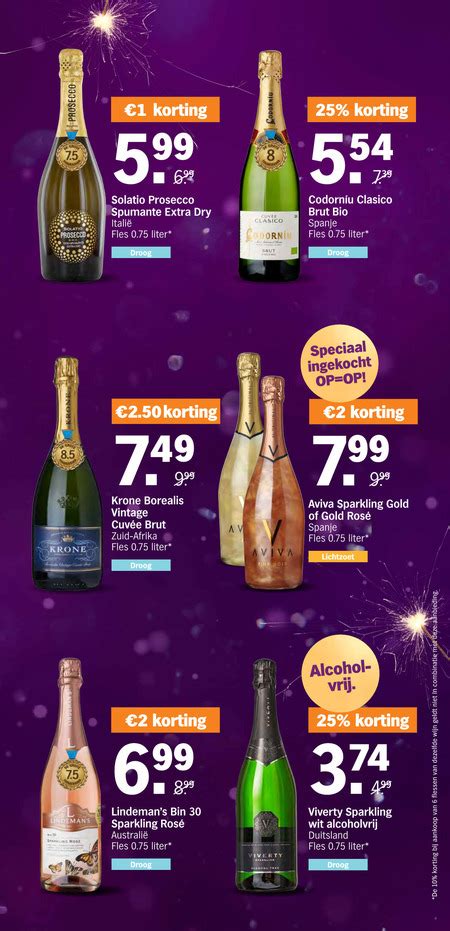 Prosecco Champagne Sparkling Wijn Folder Aanbieding Bij Albert Heijn