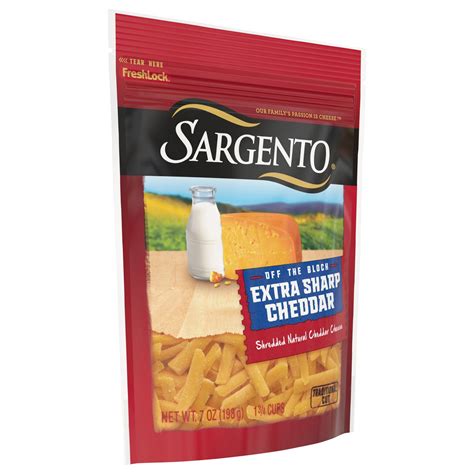 Sargento Off The Block Extra Sharp Cheddar Traditional Cut Shredded