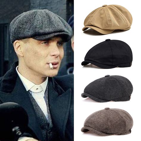 Unisex Herringbone Beret Retro Newsboy Hat Fashion Octagonal Hat Spring