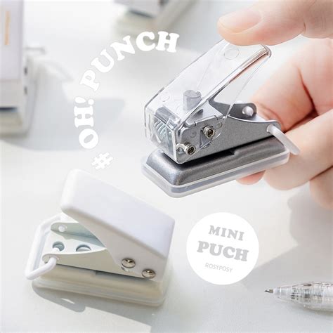 Letit Mini Paper Punch 1 Hole Paper Punch Puncher Handheld Metal Round