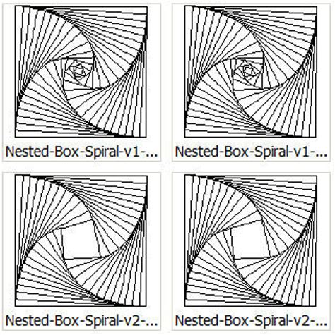 Spiral Nested Boxes Embroidery Design in 2 Sizes & 2 Versions - Etsy