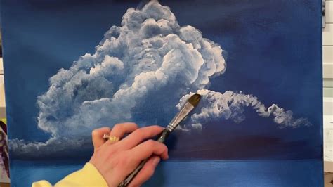 HOW TO PAINT CLOUDS ☁️ 3 easy steps in Acrylic #acrylic #painting # ...