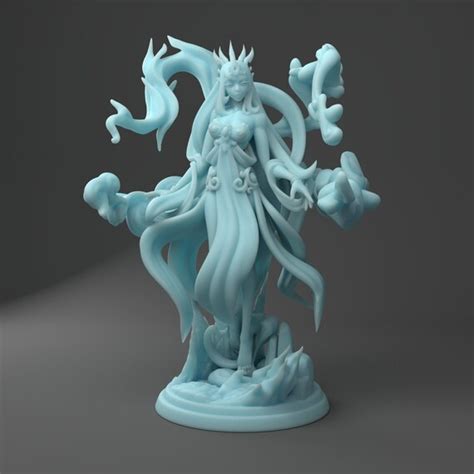 Genasi Queen Miniature Twin Goddess Miniatures Tabletop Etsy