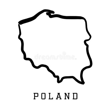 Polska kontur mapa ilustracja wektor Ilustracja złożonej z