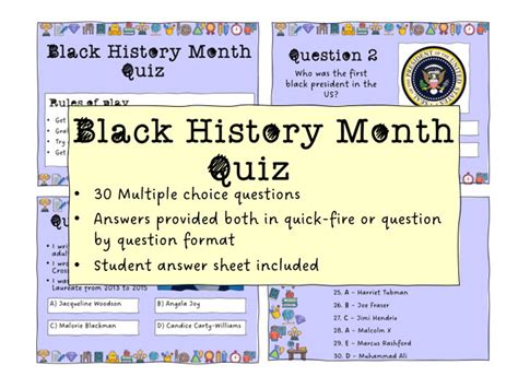 Black History Month Quiz | Teaching Resources