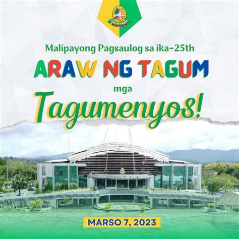 Araw Ng Tagum Every March 7 Davao Del Norte March 7 Tarpaulin Design