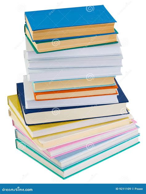 Big Pile Of Books On A White Background Stock Image Image Of High