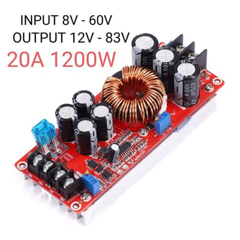 Jual Step Up 20A 1200W Boost Buck Converter Dc Adjust Voltage Regulator