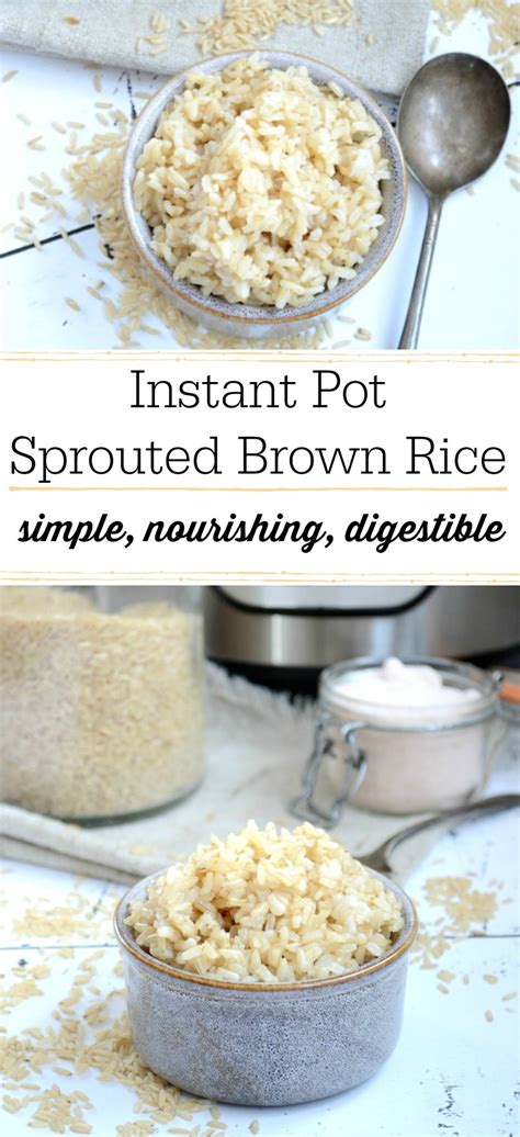 Instant Pot Sprouted Brown Rice {simple, nourishing, digestible!}