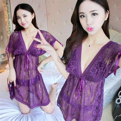 Jual Dark Violet Nikkie Sexy Nightdress Lingerie L061 Ungu Murah Banget