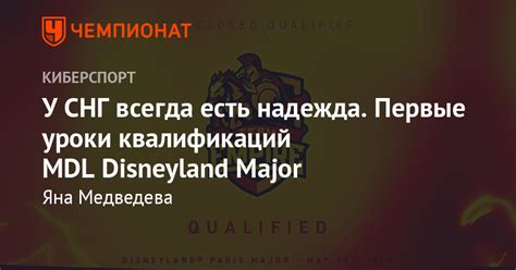 Итоги квалификаций на MDL Disneyland Paris Major в СНГ и Европе Чемпионат