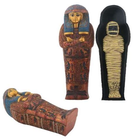 Sarcophagus Of Maatkara Box With Removable Mummy 7 Inches