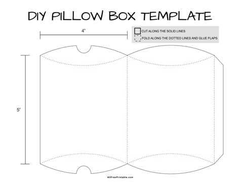 Diy Pillow Box Templates Free Printable