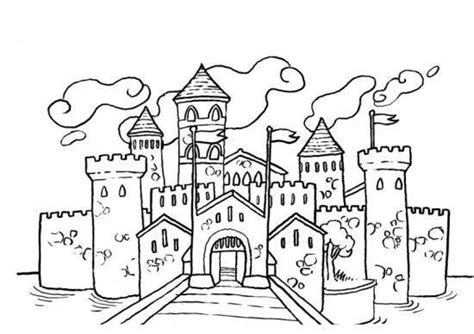 Coloriage dessin château fort dessin gratuit à imprimer