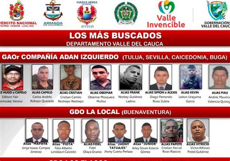 Estos Son Los Más Buscados En El Valle Del Cauca Nación Paisa