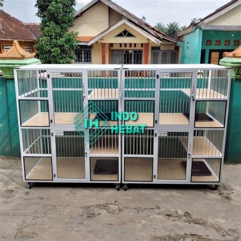 Jual Kandang Kucing 4 Kamar 4 Pintu Kandang Hewan Aluminium Murah