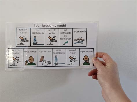 Brushing Teeth Visual Schedule Picture Sequence Behaviour Support Etsy