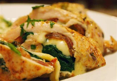 Chicken Roulade With Bacon Spinach And Mozzarella Atbp