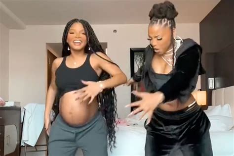 Pregnant Halle Bailey Bares Her Belly in Throwback Video Alongside ...