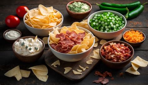 Premium Photo Snacks And Chips With Different Flavors Generative Ai