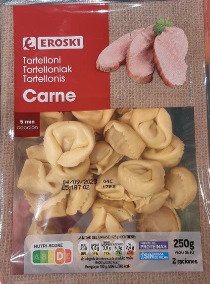 Pasta Eroski Tortelloni Con Carne Todos Los Detalles