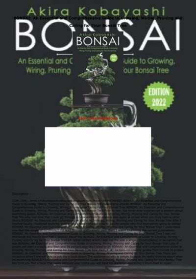 Download Book [pdf] Bonsai An Essential And Comprehensive Guide To Growing Wiring Pruning And