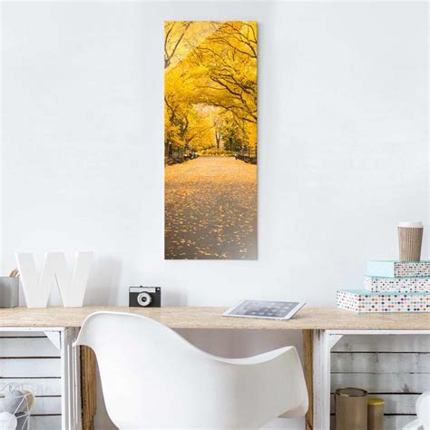 Herbst Im Central Park Glasbild Als Hochformat Bilderwelten