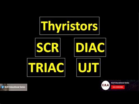 Thyristors Scr Triac Diac Ujt Tagalog Youtube