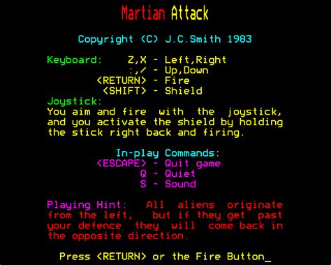 Download Martian Attack (BBC Micro) - My Abandonware