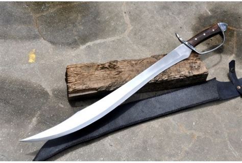 A scimitar is a single-edged sword with a convex curved blade ...