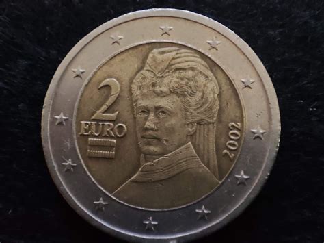 Pièce rare pièce de 2 euros 2002 Bertha Von Suttner Autriche Pièce