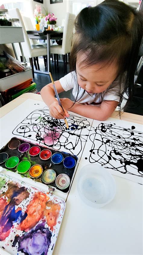 Toddler Abstract Art - Learning from Playing | Toddler arts and crafts ...