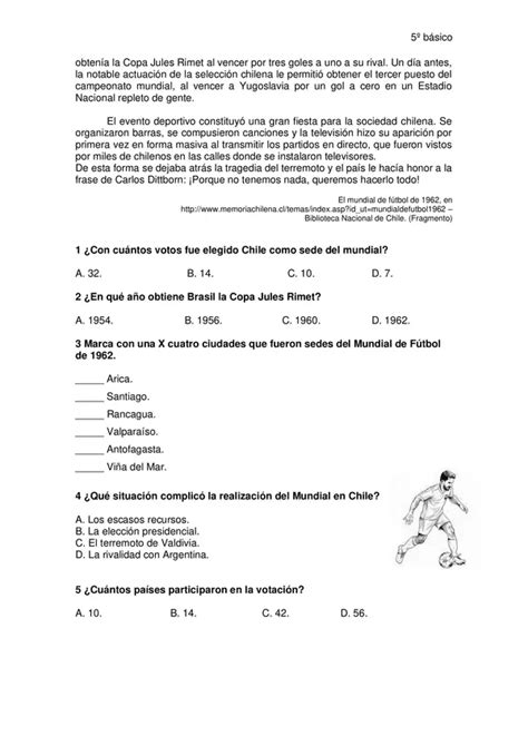 Evaluación de lenguaje 5año 2 Biografía relato histórico y noticia