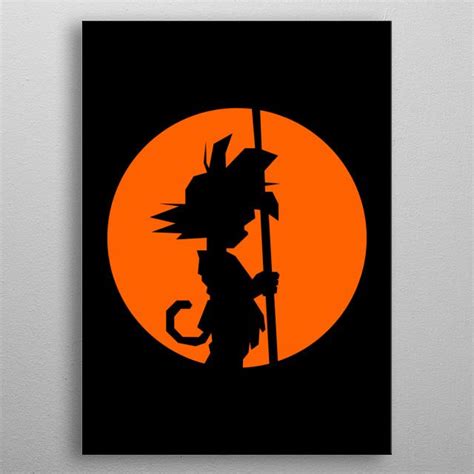 Son Goku Silhouette Poster By Ardi Arumansah Displate Anime