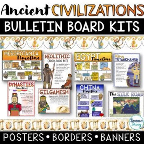 ancient civilizations bulletin board kits history posters timelines