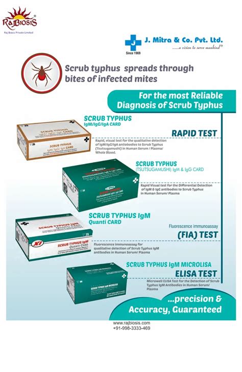 J Mitra Scrub Typhus Tsutsugamushi IgM IgG Card Rapid Test Kits At