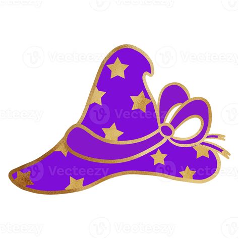 Purple Halloween Witch Hat 25024188 PNG